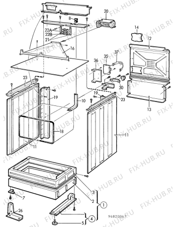 Взрыв-схема комплектующей Elektro Helios SK678-4 - Схема узла H10 Chassis